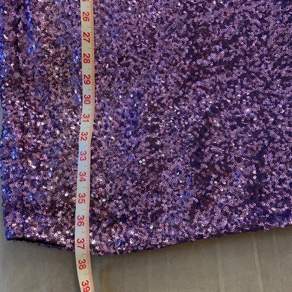 ALI RA. Amethyst/Purple Sleeveless Sequence Dress. Zipper closure.‎ Midi.